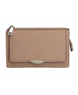 Lorenz RFID Protected Leaf Badge Compact Top Zip X-Body Bag with Front Credit Card Flap & Back Phone Window- Lower Price!